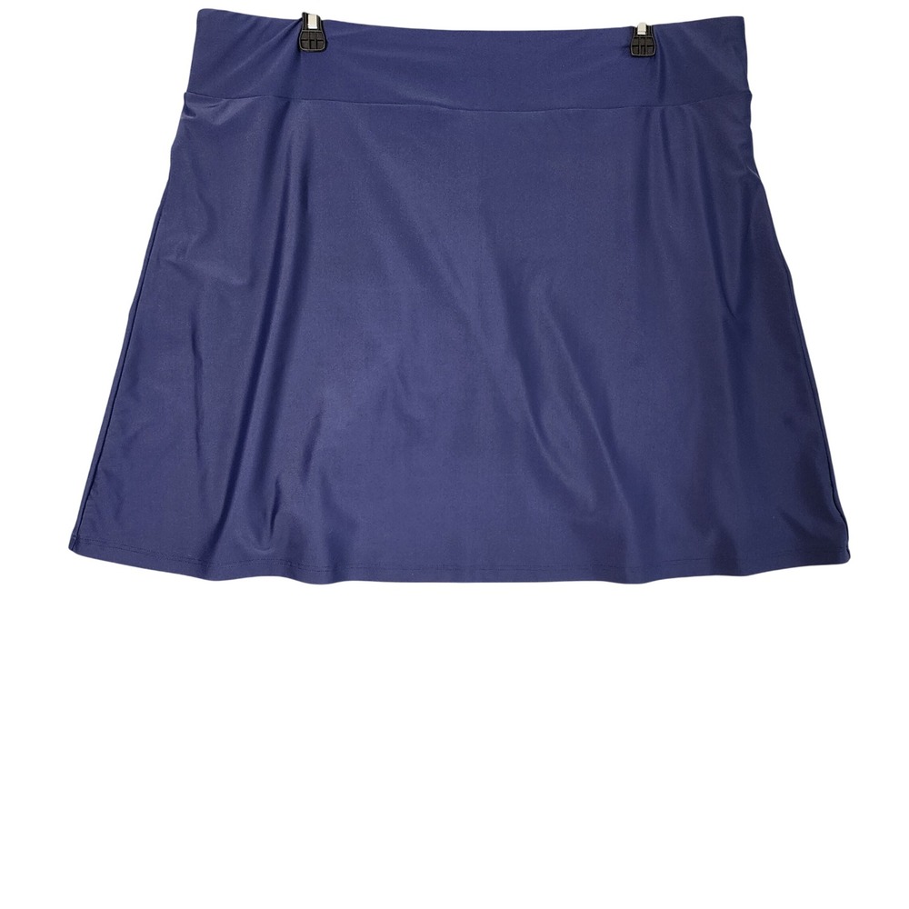 ModLi Swim Skort Women 3X Navy Blue Modest Built-in Shorts Athletic Beachwear